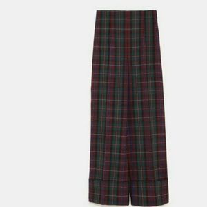Zara plaid pants .